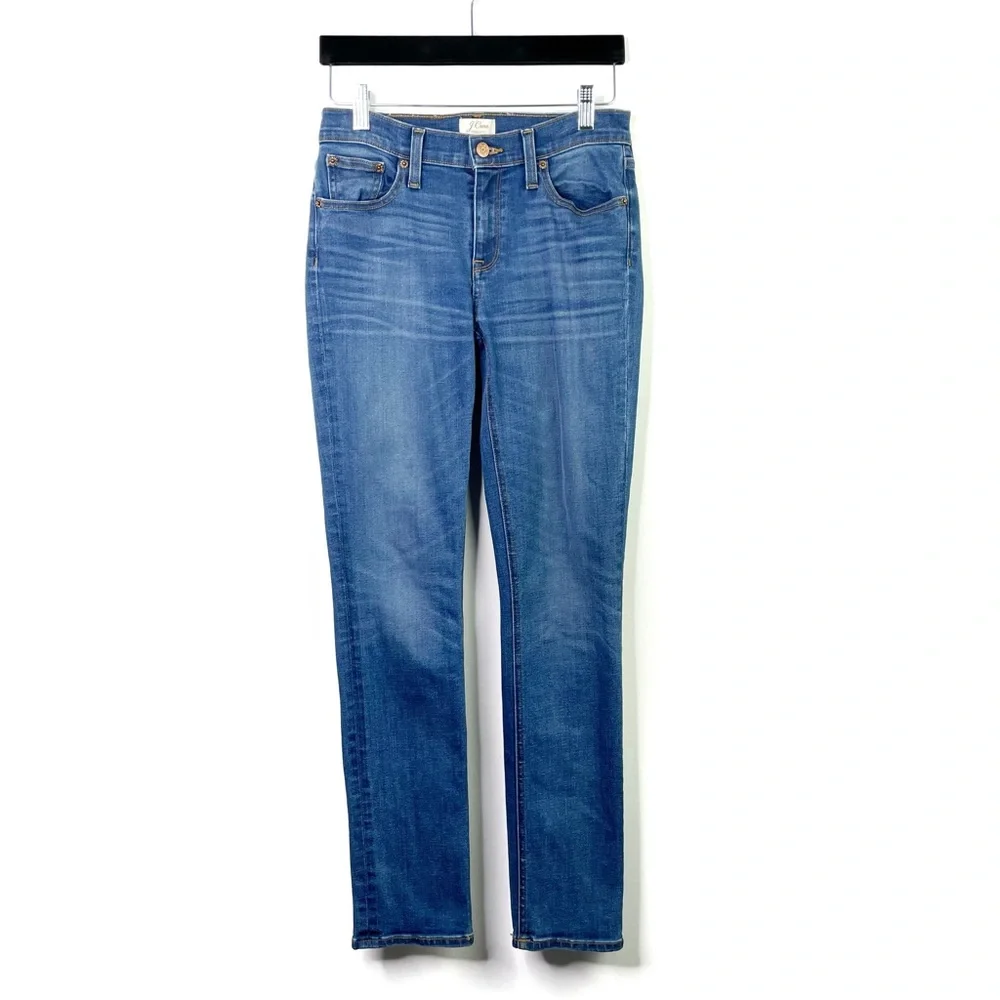 J. Crew Matchstick Jeans Midrise Medium Wash Stretch Womens Style E0070 Size 25 - Picture 2 of 12